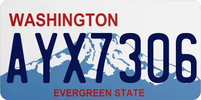 WA license plate AYX7306