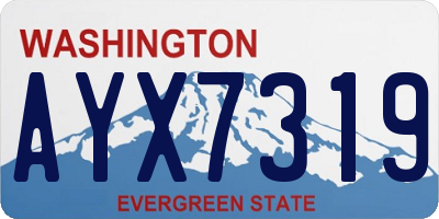 WA license plate AYX7319