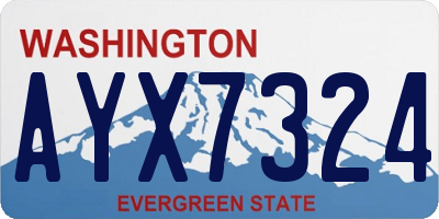 WA license plate AYX7324