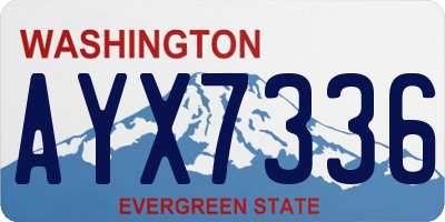 WA license plate AYX7336