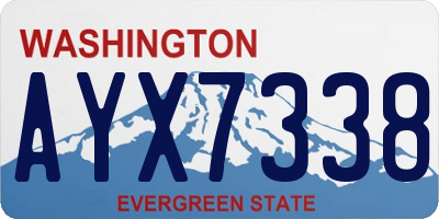 WA license plate AYX7338