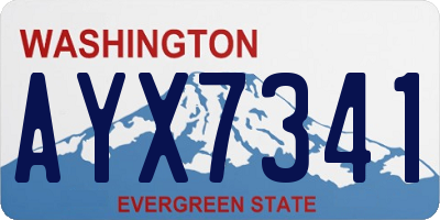 WA license plate AYX7341