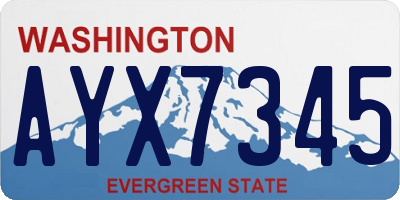 WA license plate AYX7345