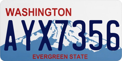 WA license plate AYX7356