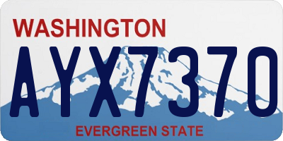 WA license plate AYX7370