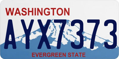 WA license plate AYX7373