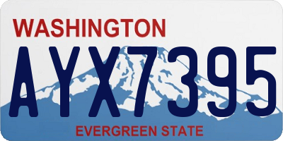 WA license plate AYX7395