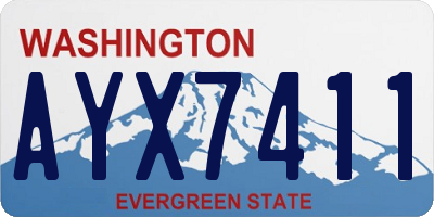 WA license plate AYX7411