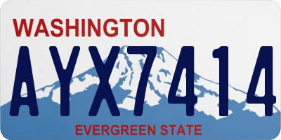 WA license plate AYX7414