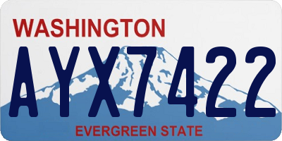 WA license plate AYX7422