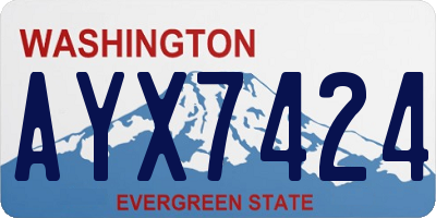 WA license plate AYX7424