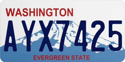 WA license plate AYX7425