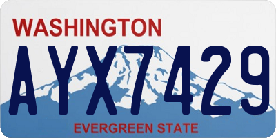 WA license plate AYX7429