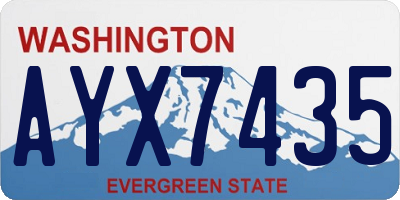 WA license plate AYX7435