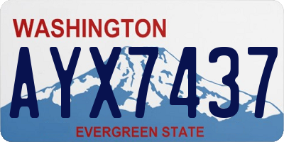 WA license plate AYX7437