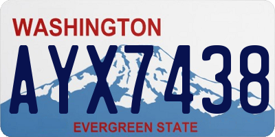 WA license plate AYX7438