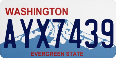 WA license plate AYX7439