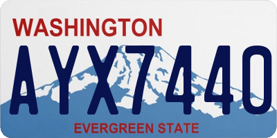 WA license plate AYX7440