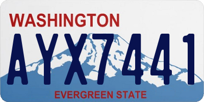 WA license plate AYX7441