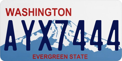 WA license plate AYX7444