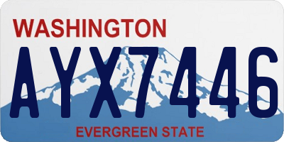 WA license plate AYX7446