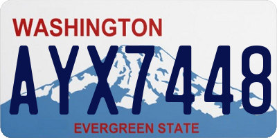 WA license plate AYX7448