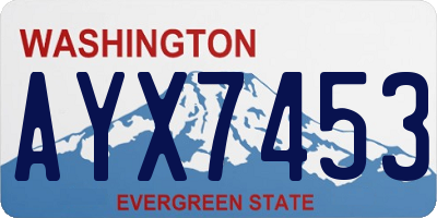 WA license plate AYX7453