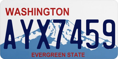 WA license plate AYX7459