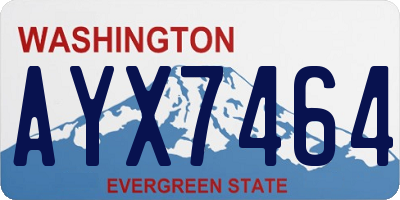 WA license plate AYX7464