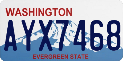 WA license plate AYX7468