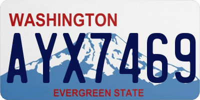 WA license plate AYX7469