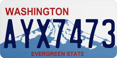 WA license plate AYX7473