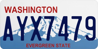 WA license plate AYX7479