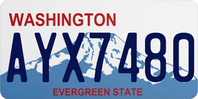 WA license plate AYX7480