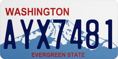 WA license plate AYX7481