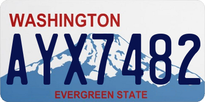 WA license plate AYX7482