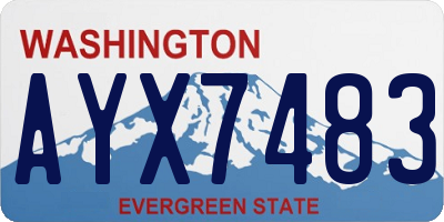 WA license plate AYX7483