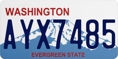 WA license plate AYX7485