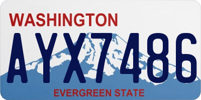 WA license plate AYX7486