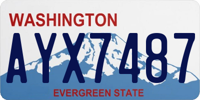 WA license plate AYX7487