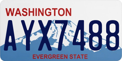 WA license plate AYX7488