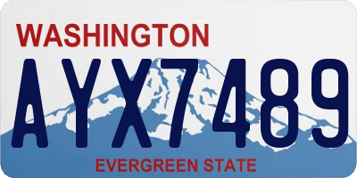 WA license plate AYX7489