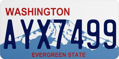 WA license plate AYX7499