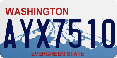 WA license plate AYX7510