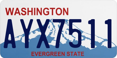 WA license plate AYX7511