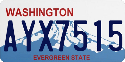 WA license plate AYX7515