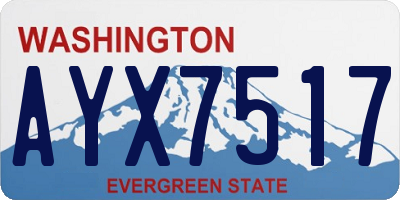 WA license plate AYX7517