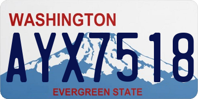 WA license plate AYX7518