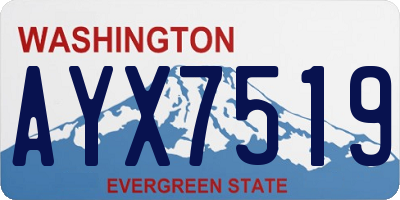 WA license plate AYX7519