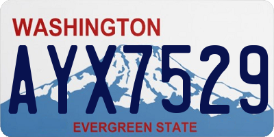 WA license plate AYX7529